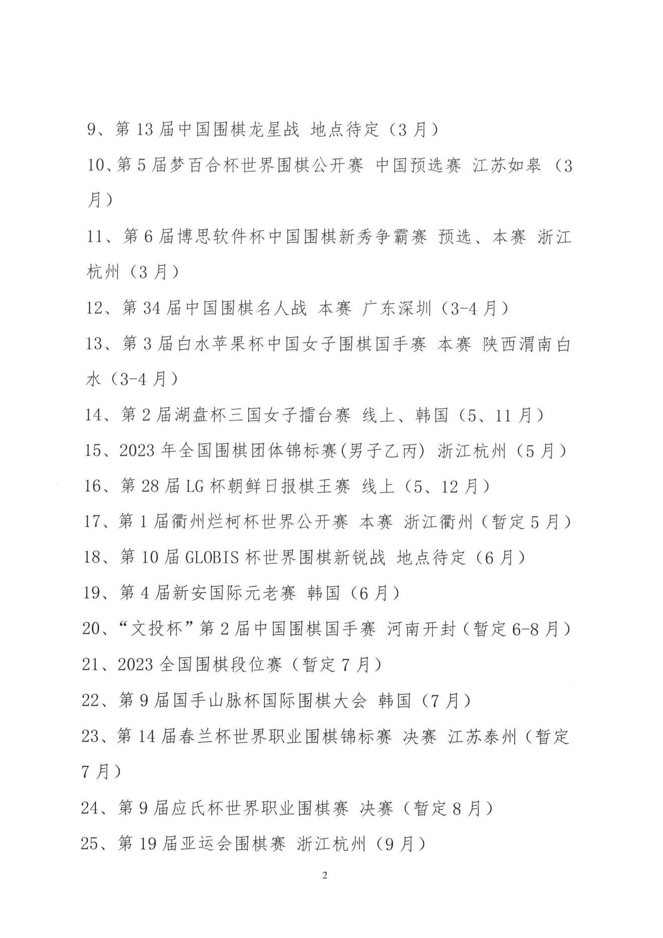 1_2023年中国围棋协会赛事计划项目.PDF_01.jpg